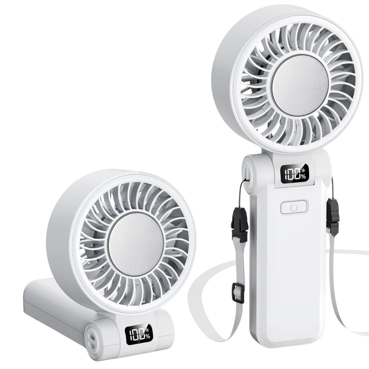 3-in-1 mini portable handheld fan with 21-hour runtime, foldable design for travel Koospark