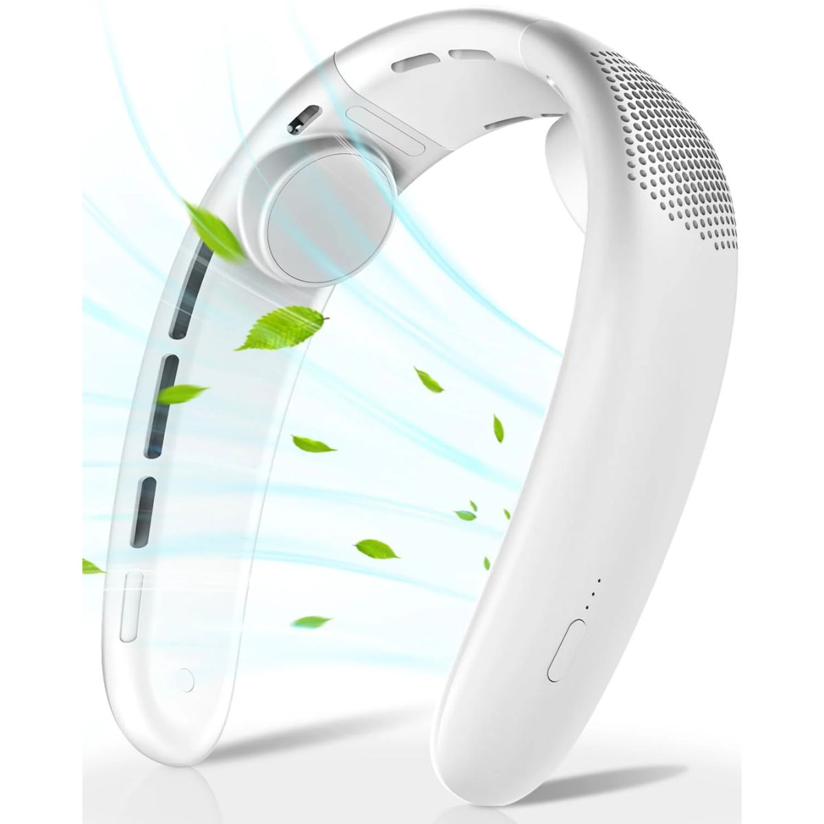 Linfox Neck Fan,Portable Ultrathin Bladeless Neck Fan,4000Mah Rechargeable Battery Powered,3 Speeds - Koospark