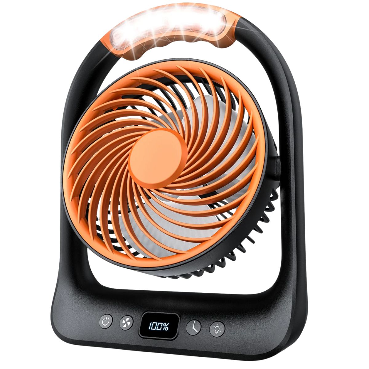 Frsara 6" Rechargeable Camping Fan, Battery Operated Small Portable Fan With 3 Speeds & 6H Runtime - Koospark