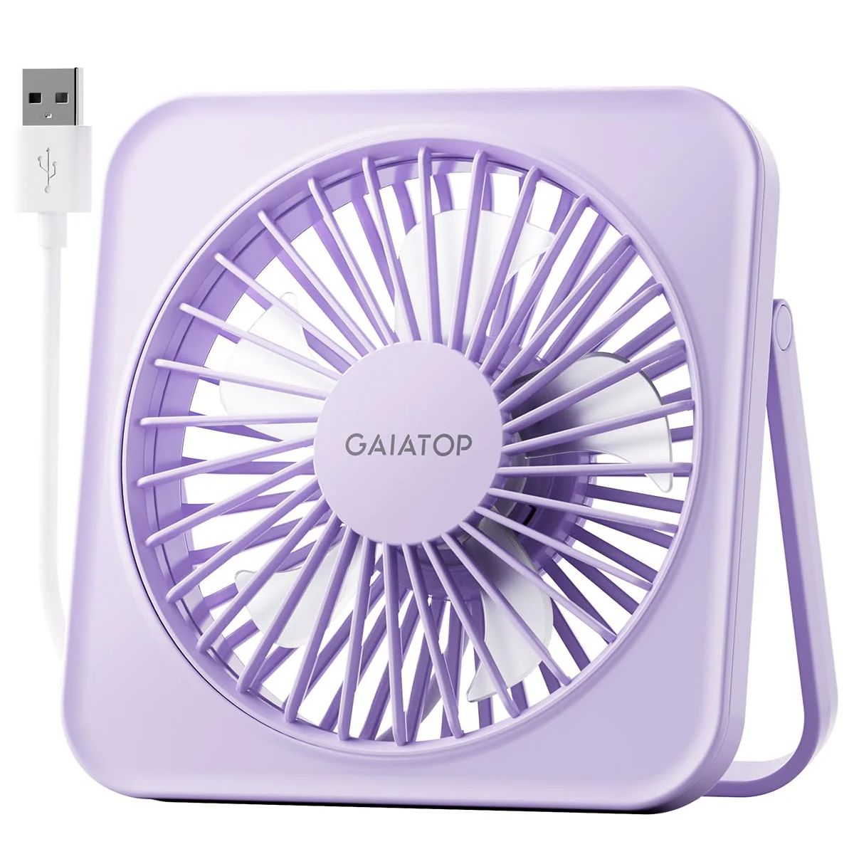 Gaiatop Usb Desk Fan, 5 Inch Small Portable Table Desktop Fans With Strong Wind Ultra Quiet 3 Speeds - Koospark