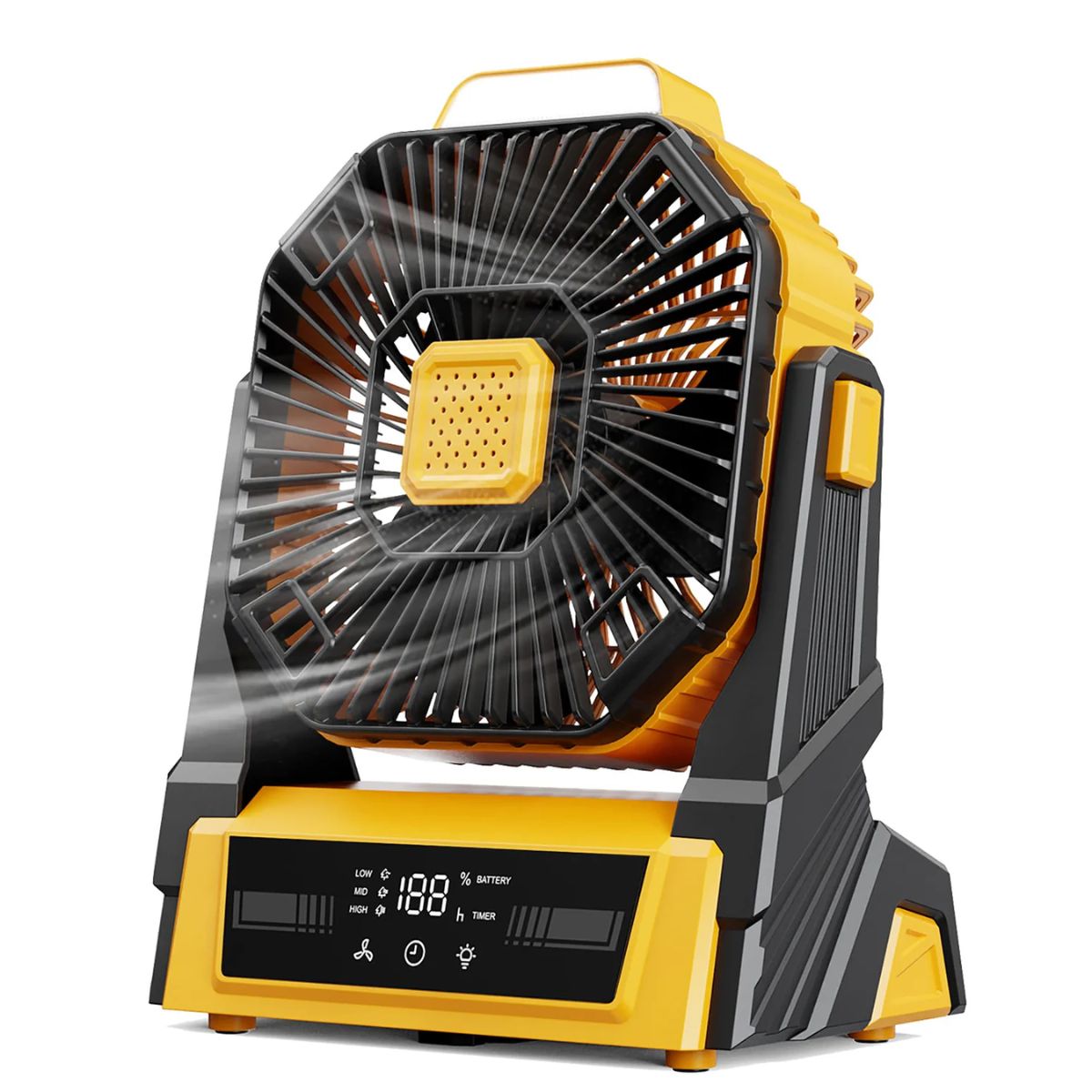 Kopbeau Portable Camping Fan With Lights, 20000Mah Rechargeable Battery Operated Fan, Battery Power - Koospark