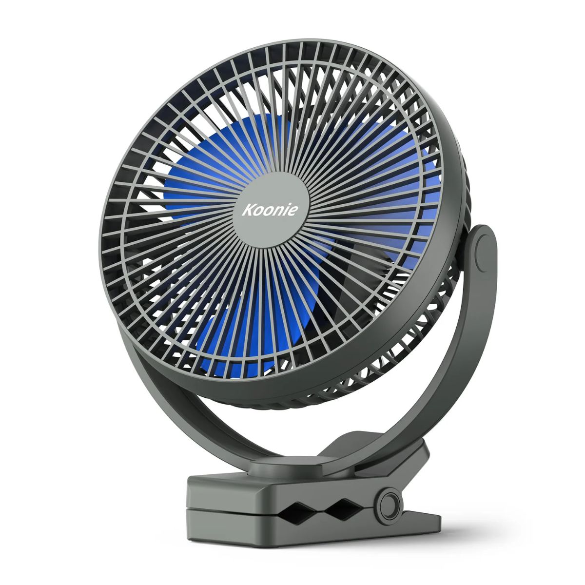 Koonie 10000Mah Rechargeable Portable 8-Inch Clip-On Fan, Usb Car Fan 4 Speeds, Sturdy Clamp - Koospark