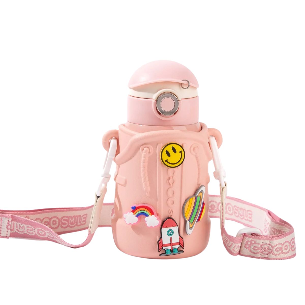 Fun Charm Kids Water Bottle With Silicon Sleeve - Kids Water Bottles For School Boys Girls, Thermal