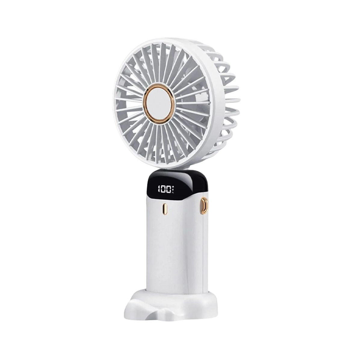 Handheld Portable Fan,Mini Personal Foldable Hand Fan,4000Mah,Usb Rechargeable,5 Adjustable Speeds - Koospark