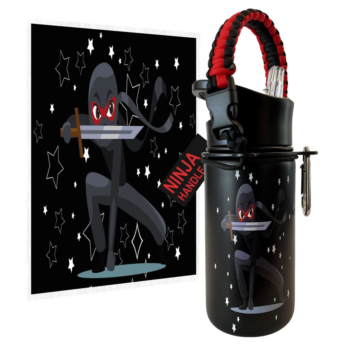 Ninja Kid Water Bottle, 14 Oz, Leak Proof, 36 Hours Cold, Dishwasher Safe Lid, Wide Mouth Double