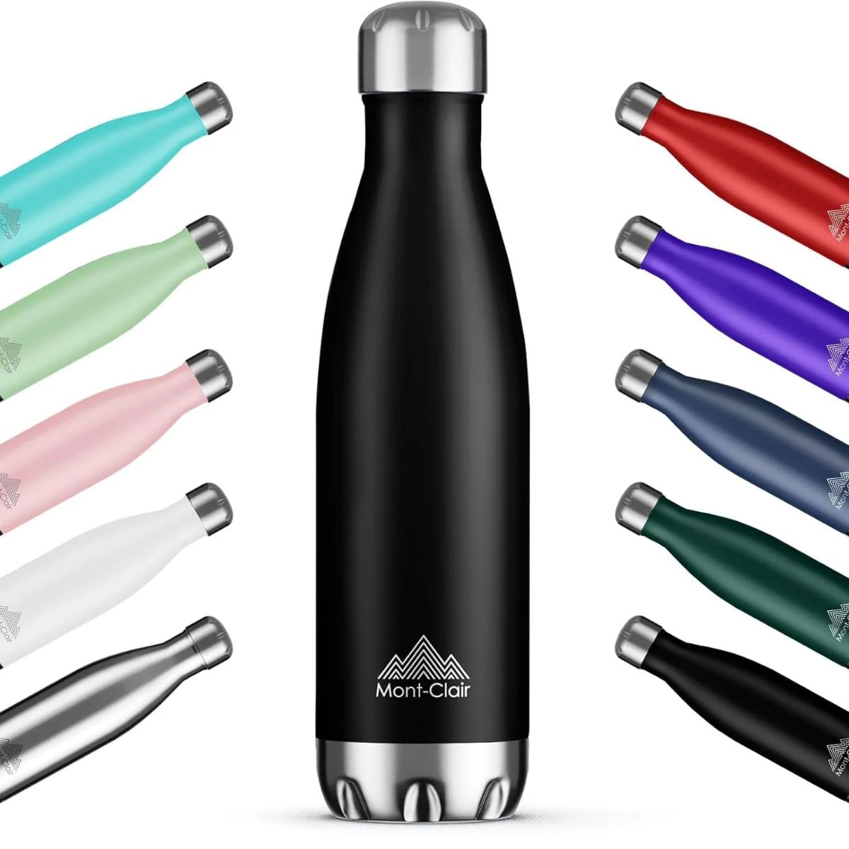 H2O Stainless Steel Water Bottle, Vacuum Insulated 12H Hot & 24H Cold Drinks Bottle