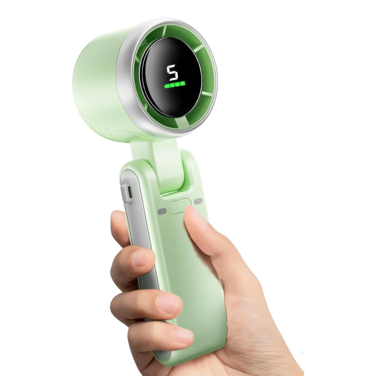 Portable Handheld Mini Fan, Foldable Powerful Winds Turbo Fan, 9000Mah Battery & 50000Rpm Speed, Usb - Koospark