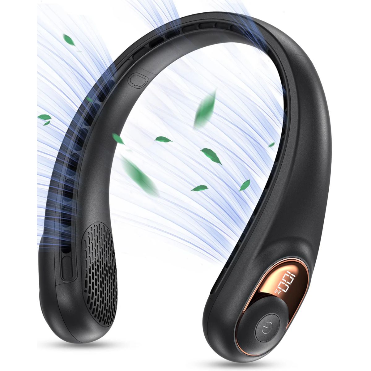 Kidee Neck Fan, Portable Bladeless Neck Fans, 360° Airflow, Super Quiet, 3 Speeds, 4000Mah - Koospark