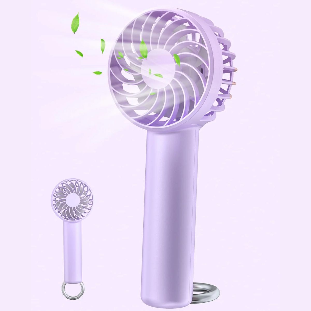 Portable Handheld Fan, Mini Portable Fan, 2000Mah Rechargeable Usb Fan, 3 Speed Personal Small Desk - Koospark