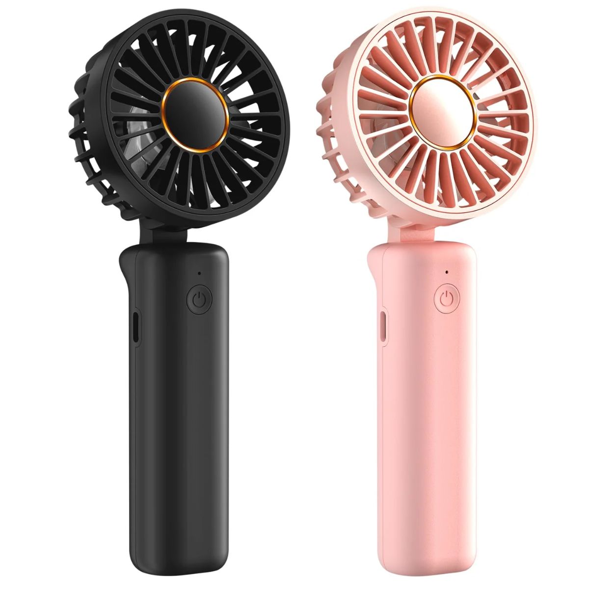 Portable Handheld Fan, Mini Desk Fan Foldable 2000Mah, 180° Ratotion, 3 Speeds, Ultra Quite - Koospark
