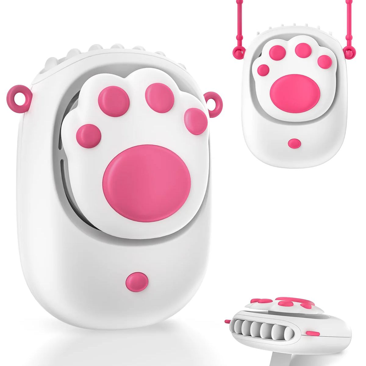 Neck Fan, Portable Fan With 2000 Mah Battery, 3 Wind Speed, Usb Rechargeable Desk Fan For Office - Koospark