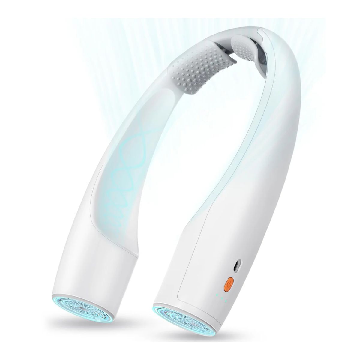 Ai neck fan with 4 adjustable speeds, rechargeable, and 4000mAh battery for fast personal cooling Koospark
