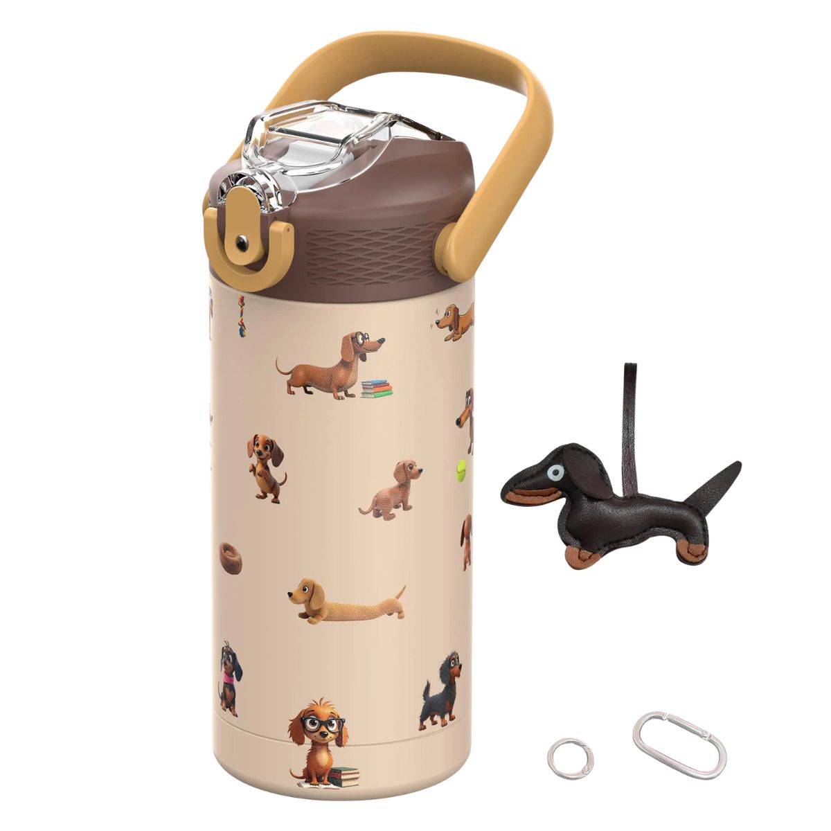 13Oz/400Ml Insulated Kids Water Bottle, Surgical Grade Steel, High-Resolution Original Pattern