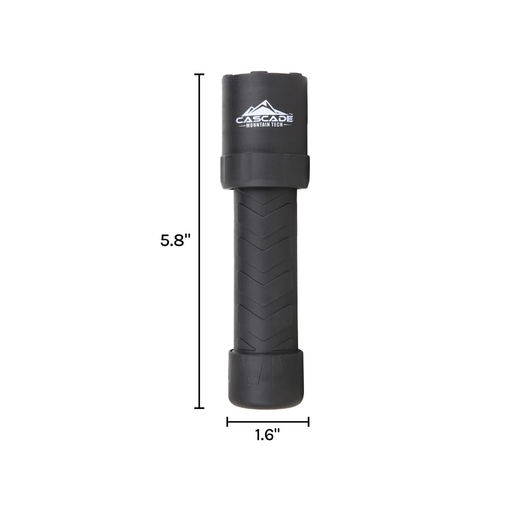 Cascade Mountain Tech 650-Lumen Ipx8 Waterproof Led Flashlight With 3 Light Modes For Outdoor And Emergency Use