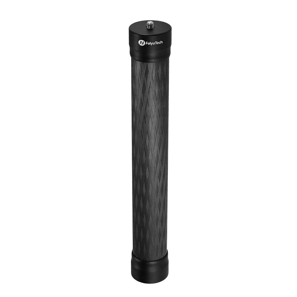 Feiyutech 10.8" (275Mm) Carbon Fiber Extension Pole – Lightweight, Durable With 1/4"-20 Screw, Compatible With Camera Gimbals, Tripods & Monopods