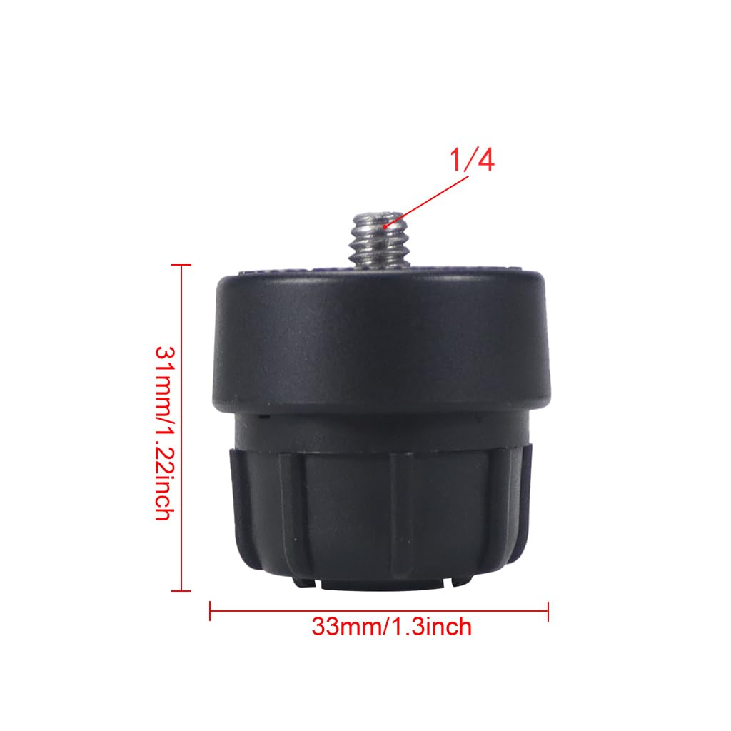Thtrht 2 Pack 1/4 Screw To 17Mm Ball Mount Base Mount Stand Interface Socket Joint For Tripod Dv Camera Car Monitor Gps Phone Holder Clip Ring Light Hose Bracket Webcam