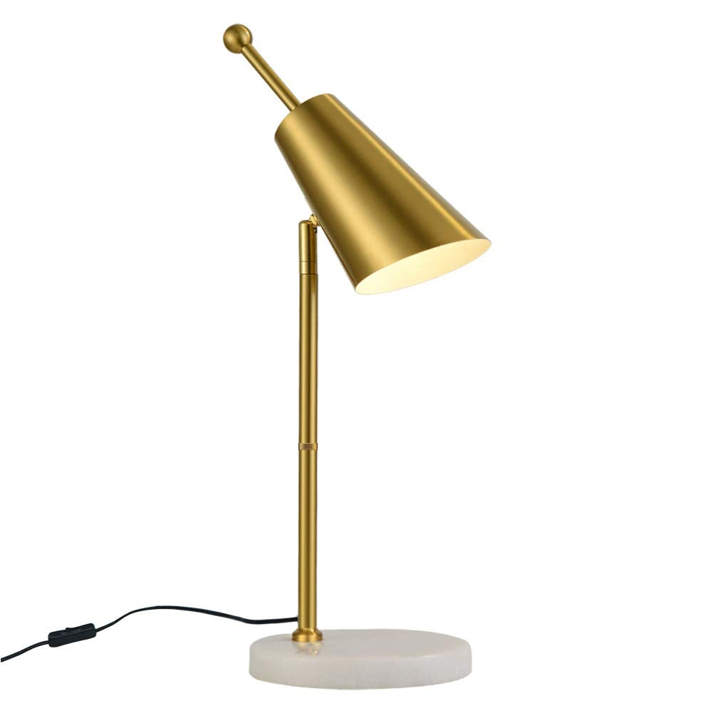 Hsyile Lighting Ku300234 Simple Modern Design Creative Bedroom & Living Room Table Lamp, Brass Finish