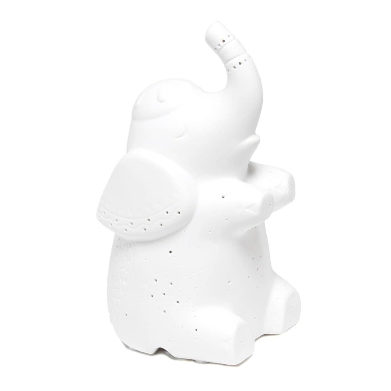 212 Main Porcelain Elephant Shaped Table Lamp, White