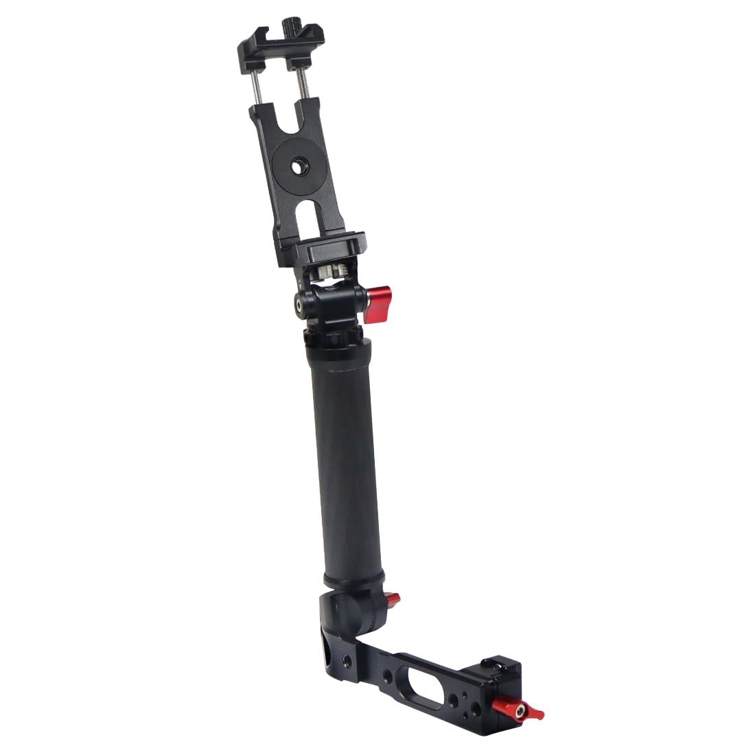 Novelgoal Carbon Fiber L Bracket Handle Grip With Foldable Cold Shoe Mount Compatible With Dji Ronin Rs2 Rsc2 Mini Handheld Gimbal Stabilizer Accessory (4In1 Kit)