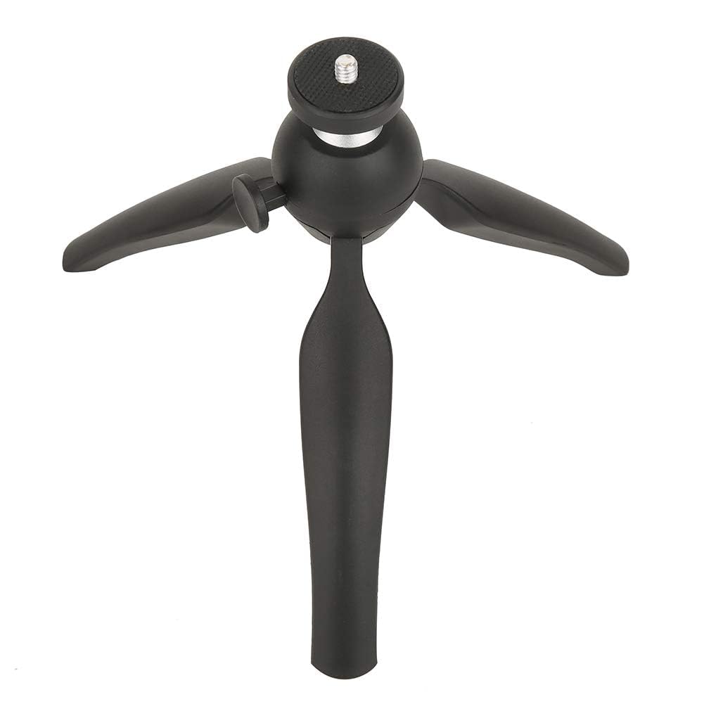 Cyrank Mini Tripod, 14.5Cm/5.7In Working Height Tabletop Small Phone Tripod Mount Camera Tripod Webcam Stand Live Steming Tripod, Black