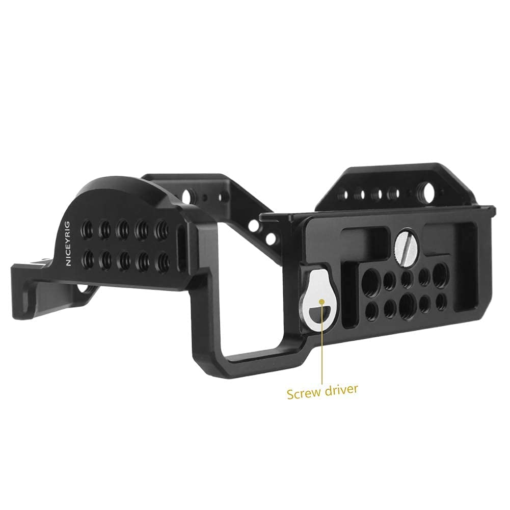 Niceyrig S5 Streamline Cage For Panasonic Lumix S5 / G9 Ii Mirrorless Camera With 3/8 1/4 Thread Nato Rail Cold Shoe - 406