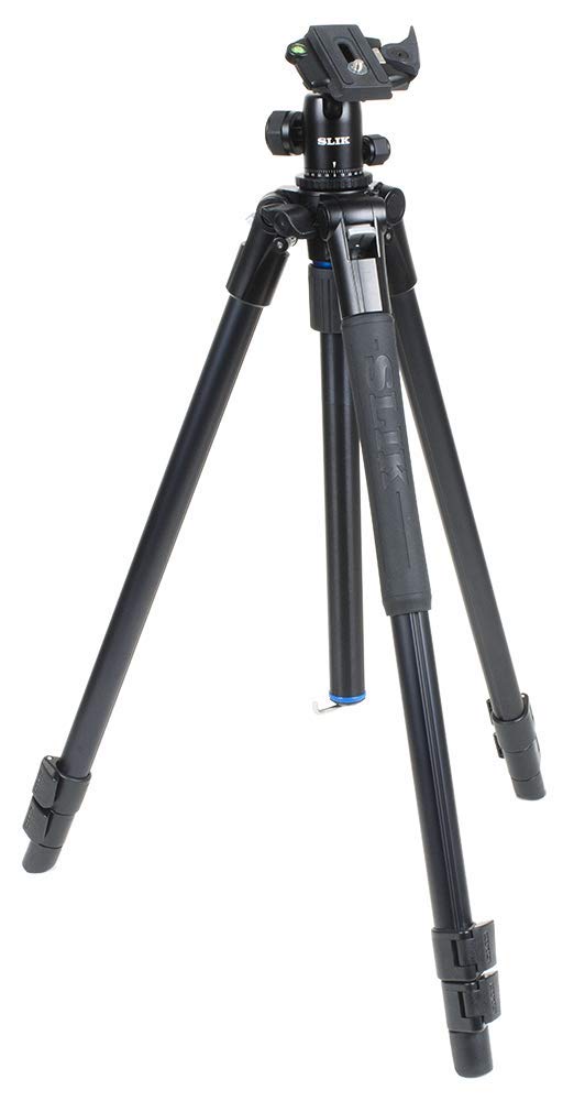 Slik Pro Al-323Bh4 W/Sbh-400 Ball Head For Mirrorless/Dslr Sony Nikon Canon Fuji Cameras And More - Black (613-359)