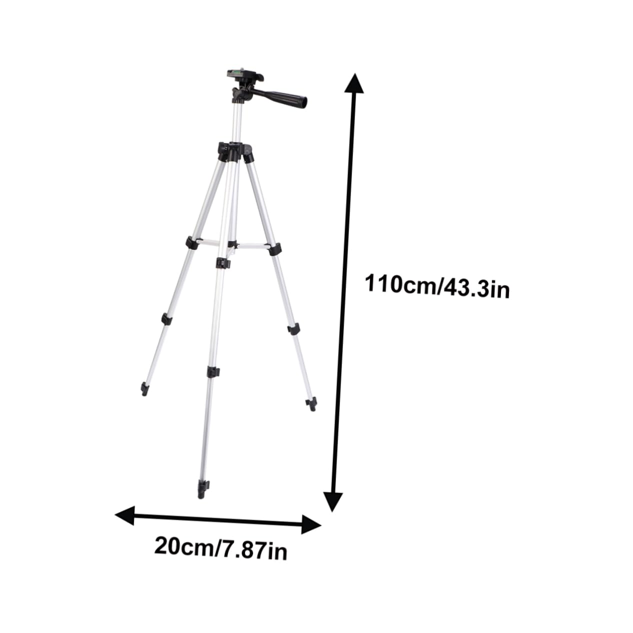 Solustre Telescopic Tripod Phone Mount Abs Material Process 4 Sections For Height Adjustment