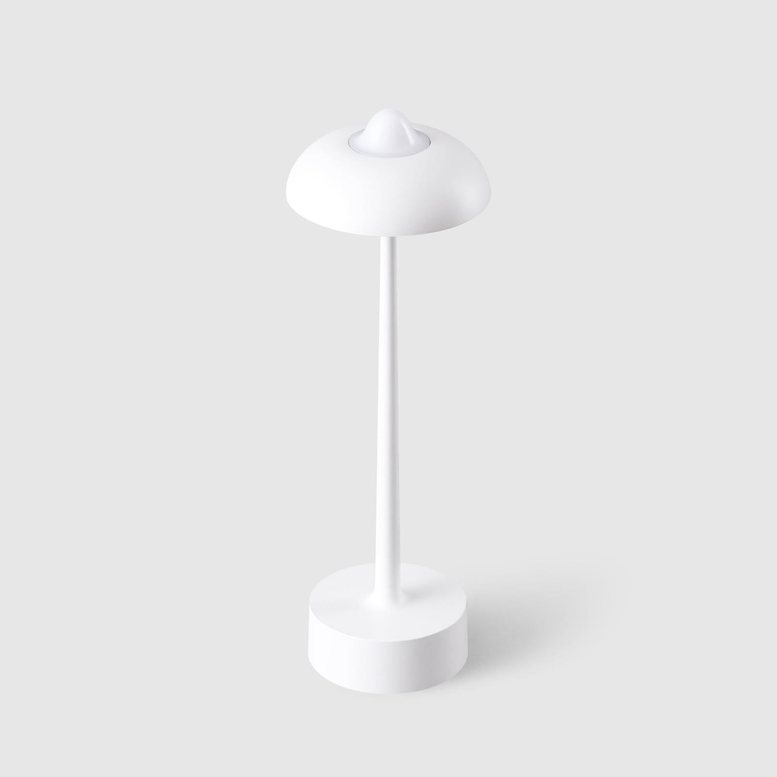 Dawalight Cordless Led Table Lamp,5200Mah Outdoor Battery Operated Table Lamp Waterproof,3 Level Stepless Dimming 2700K/4000K/6500K Rechargeable Battery Desk Lamp,Aluminium,White