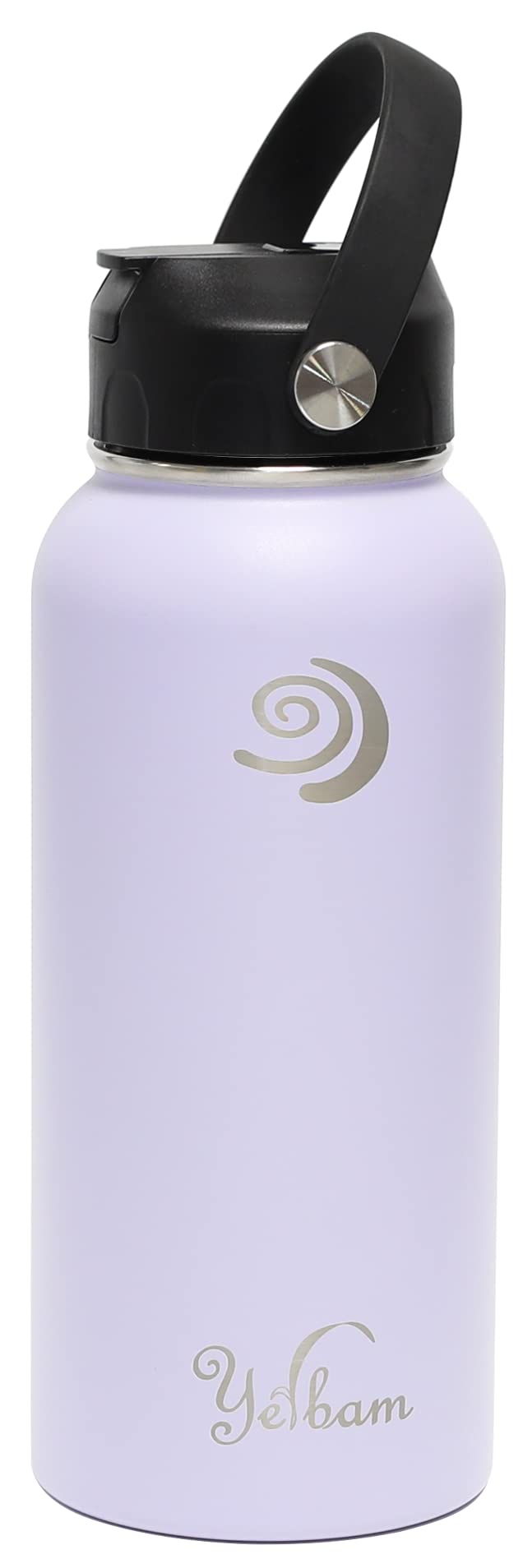 32Oz Stainless Steel Insulated Water Bottle One-Touch Open Chug Lid & Covered Straw Lid Wide Mouth