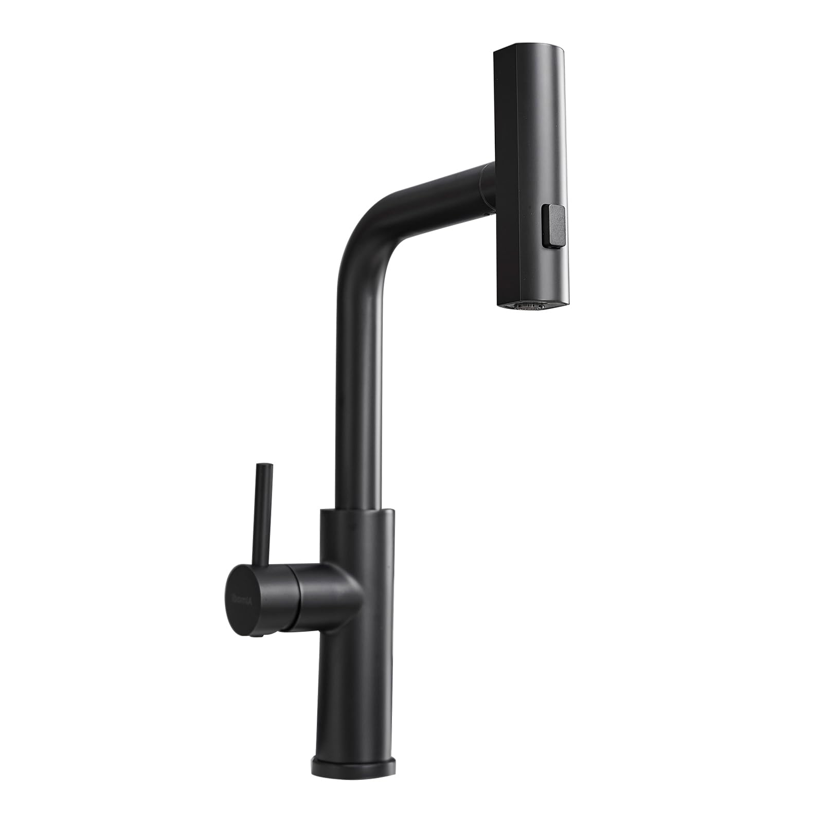 Aimadi Waterfall Kitchen Faucets, Matte Black Kitchen Faucet With Pull Down Sprayer, Modern Single Handle Kitchen Sink Faucet Black, 3-Function Spray