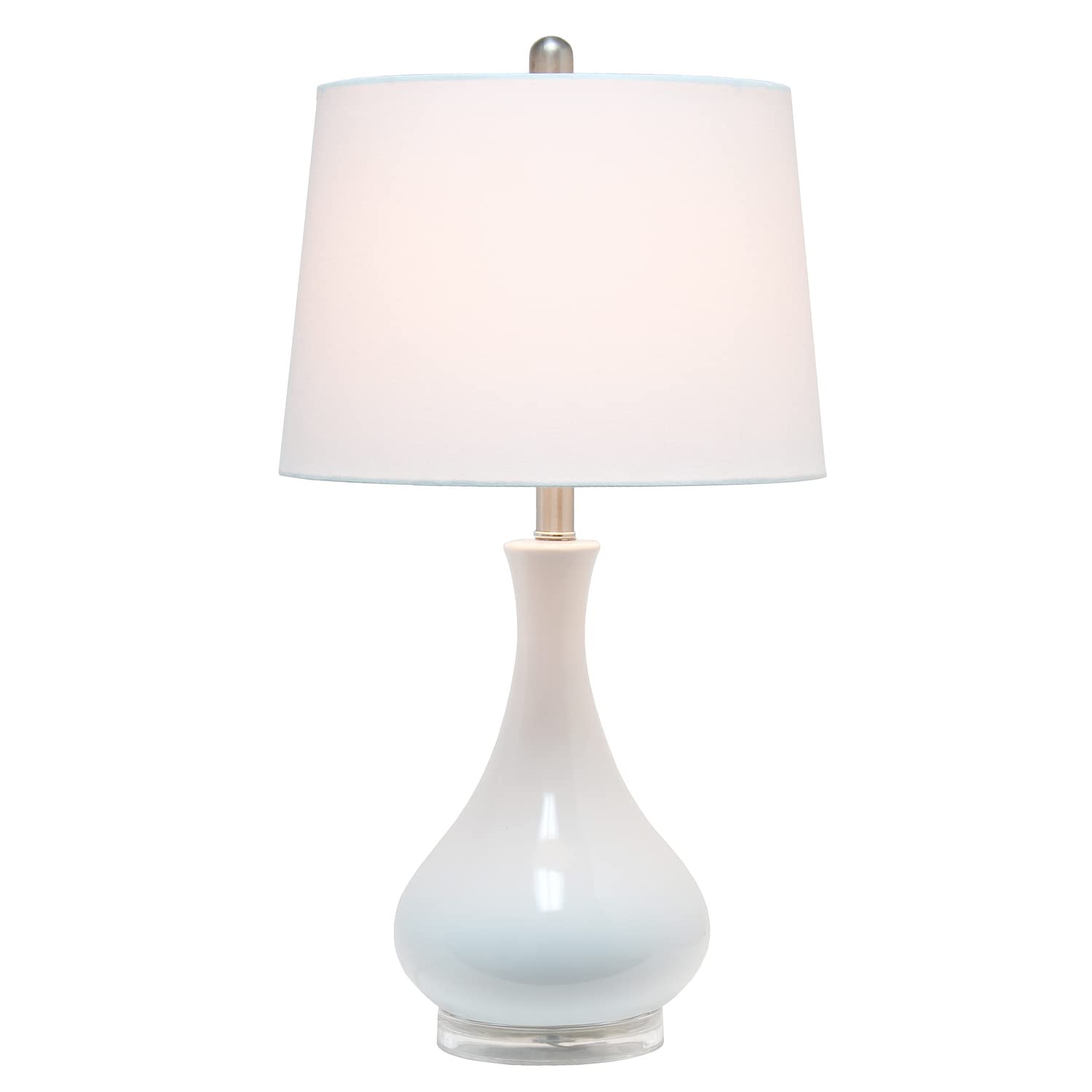 Lalia Home Droplet Table Lamp With Fabric Shade (White)