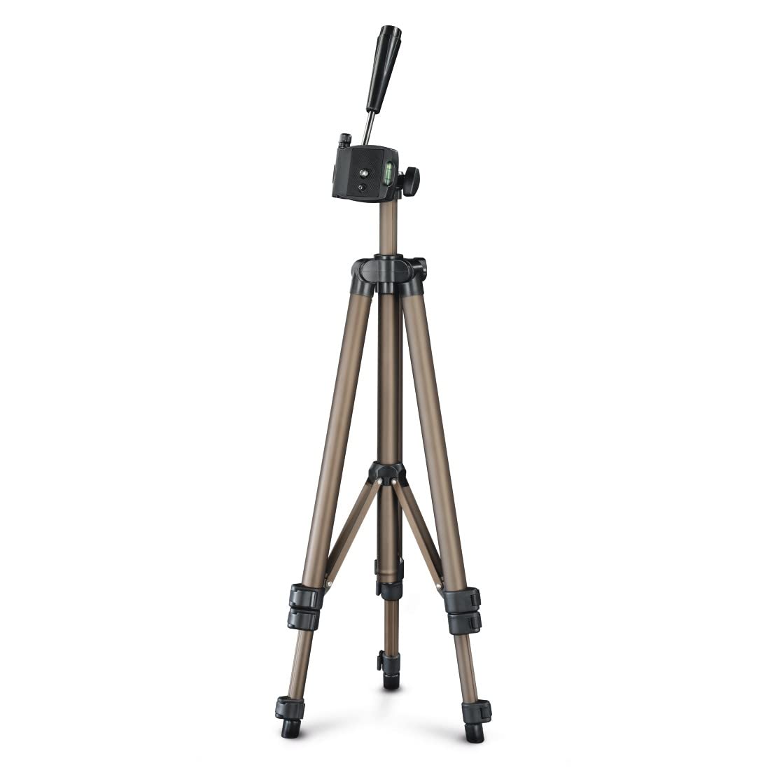 Hama Star 700 Ef Lightweight Camera Tripod With 3-Way Head Photo Tripod, 42.5-125Cm Height Includes Carrying Case Suitable For Slr & System Cameras Champagne