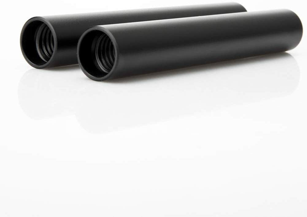 Niceyrig 4 Inch 15Mm Rod For 15Mm Dslr Rod Rail Block System, Lens Support, Matte Box, Follow Focus, Black Aluminum Alloy - R049