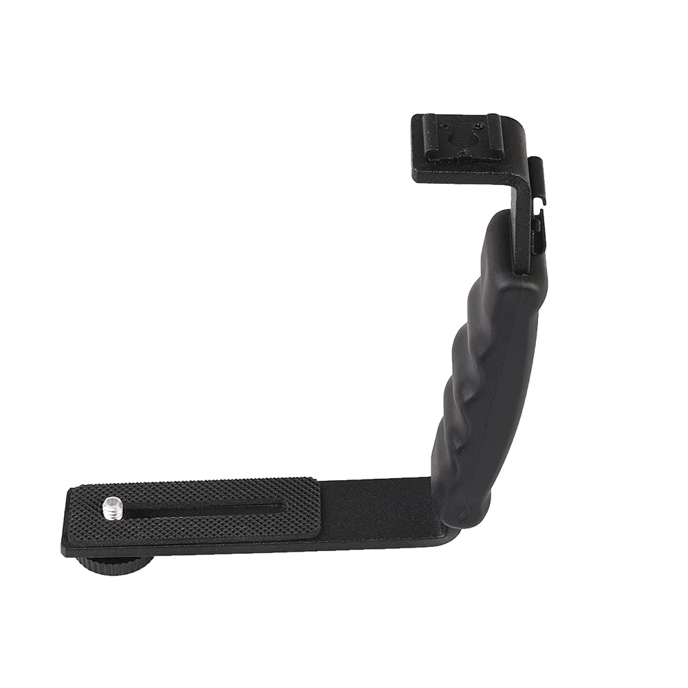 Leshareselect L-Shape Flash Bracket With Dual Flash Cold Shoe Mount Tripod Screw Versatile For Camcorder Microphone Dslr Canon/Nikon/Sony/Yongnuo/Flash Stand