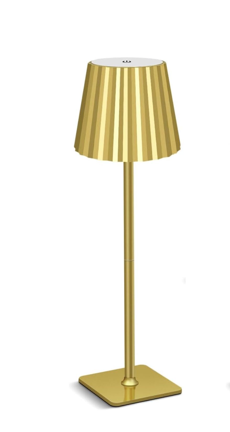 Yinduz Gold Cordless Table Lamp, 5000Mah Rechargeable Battery Desk Lamp, 3 Color Stepless Dimming Up,Battery Operated Lamp For Living Room/Bedroom/Restaurant/Camping