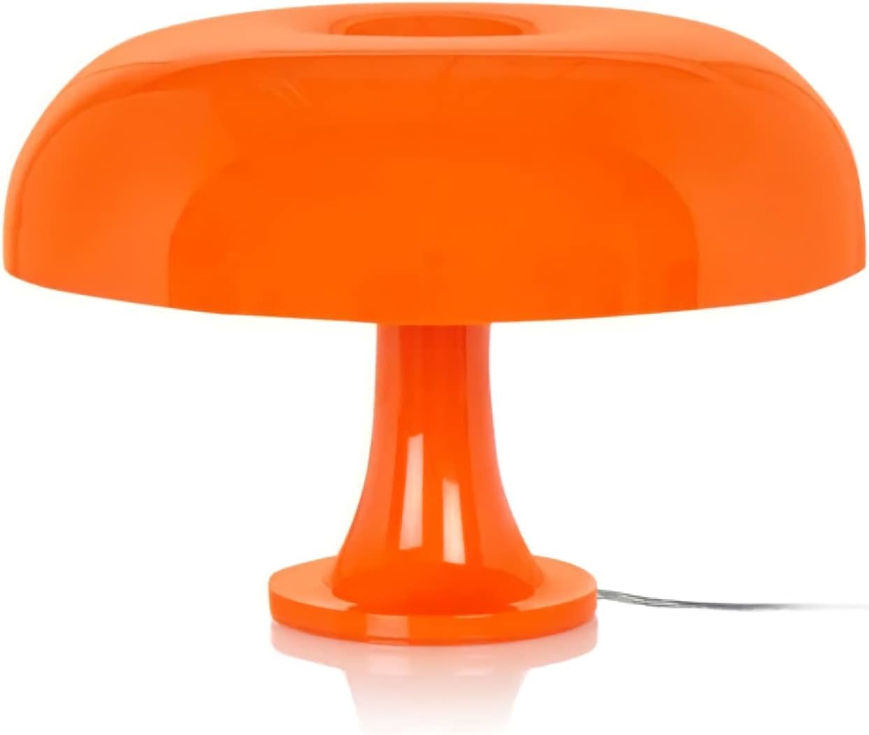 Juodkeo Orange Mushroom Lamp, 12W Retro Aesthetic Table Lamp, 3 Colors Dimmable, Mid Century Modern Lamp Home Decor, Usb Powered, Plug Not Included