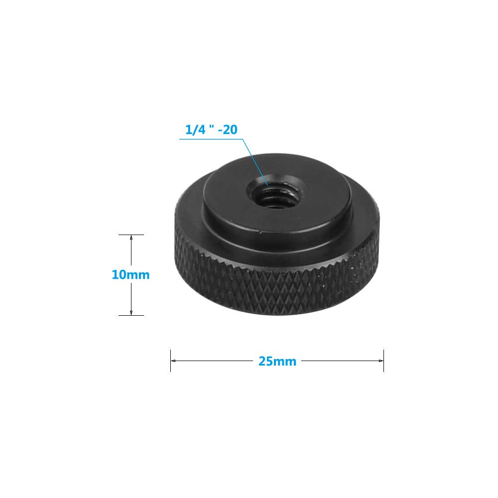 Camvate 15Mm Single Rod Clamp Adapter With Black Thumbscrew Locking Knob (2 Pieces) - 2217