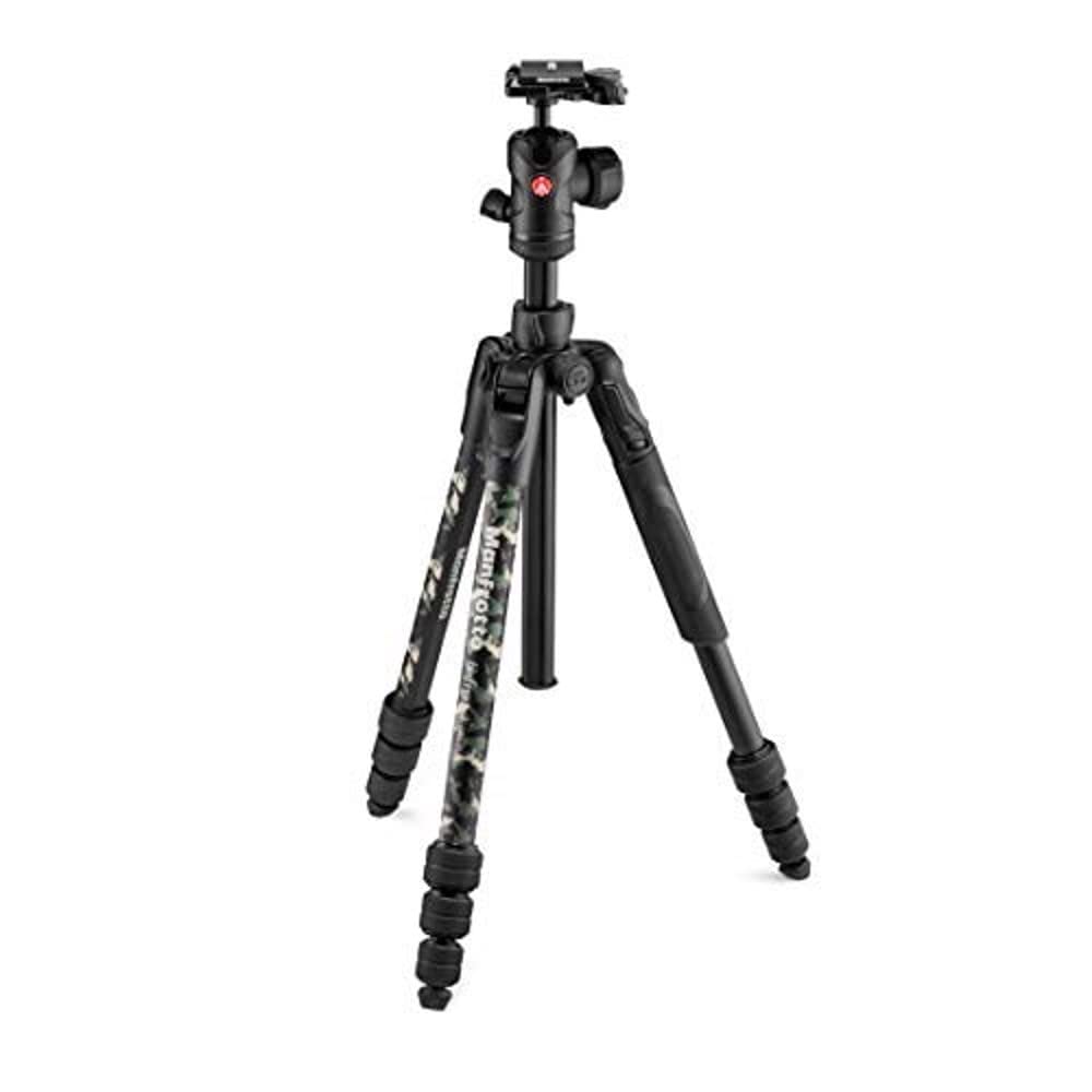 Manfrotto Be Advanced Camo Travel Tripod, Advanced Travel Tripod Kit, With Ball Head With Ergonomic Controls, Twist Lock Closures, Photography Tripod, Tripod For Video Cameras And Cameras - Green