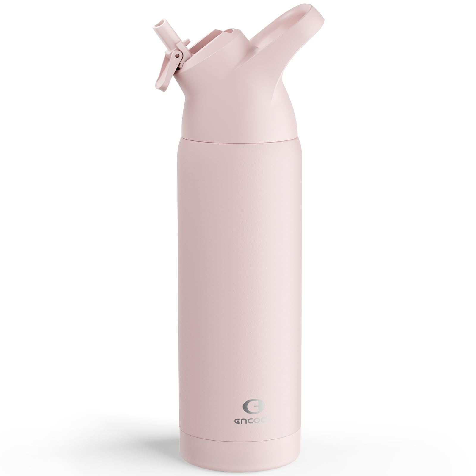 Insulated Water Bottle With Straw - Encool Stainless Steel Water Bottle, Reusable Leakproof