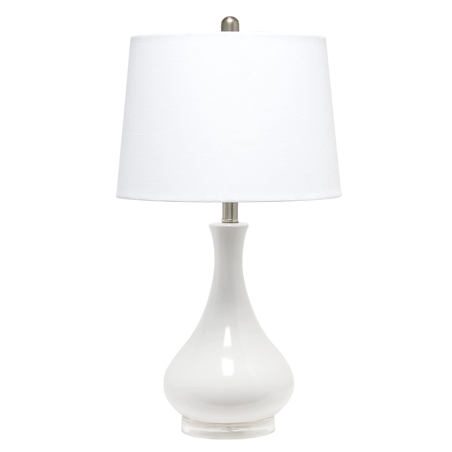 Lalia Home Droplet Table Lamp With Fabric Shade (White)