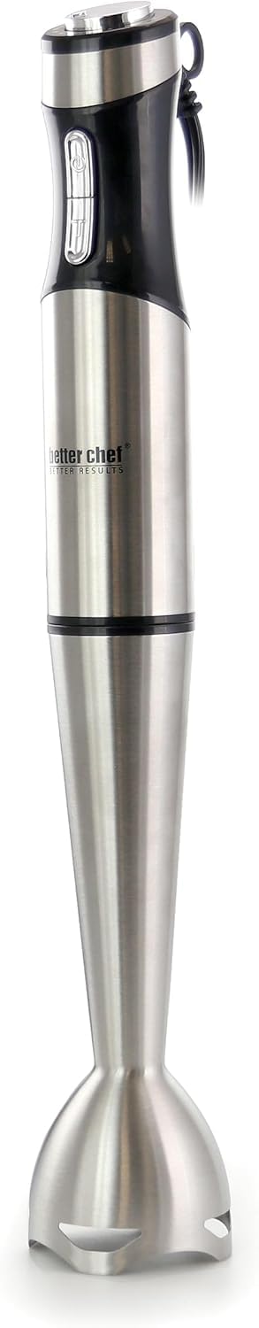 Orixforce Better Chef 260-Watt Variable Speed Immersion Blender With Turbo Boost In Silver