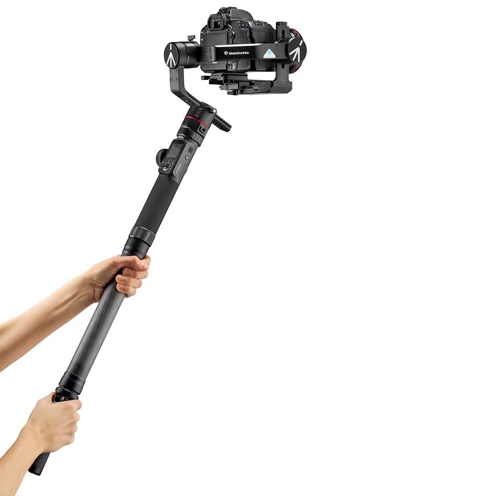 Manfrotto Extension In Carbon Fibre For Gimbals, For Portable 3-Axis Professional Gimbals For Mirrorless And Reflex Cameras, Perfect For Photographers, Vloggers And Bloggers