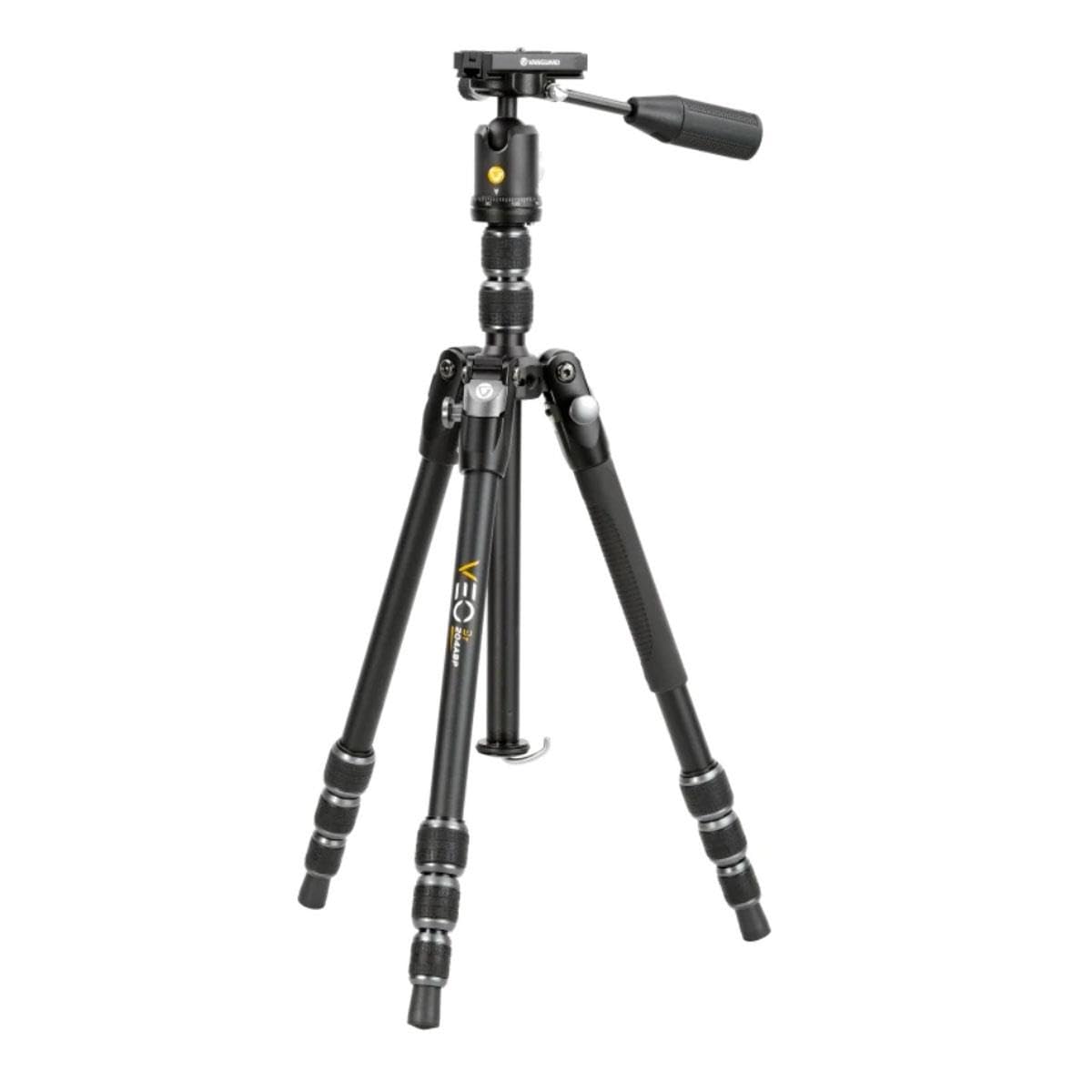 Vanguard Veo3T204Abp Aluminum Travel Tripod With Ball Head, Removeable Pan Handle, And Quick Shoe With Built-In Smartphone Holder