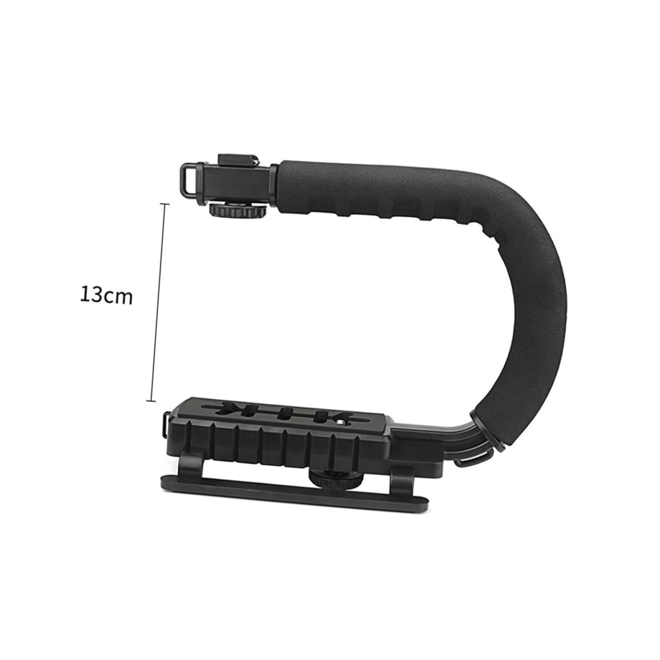 Kontonty Stabilizer Grip Hot Shoe Shape Bracket Camera Stabilizer Foam Handle 1/4 Screw Hole