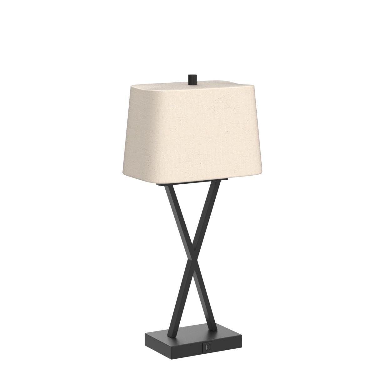 Bosceos Set Of 2 Touch Control 3-Way Dimmable Table Lamp Modern Nightstand Lamp With 2 Usb Port Bedside Desk Lamp With Fabric Shade For Living Room Bedroom Hotel, Cream, Bulbs Included