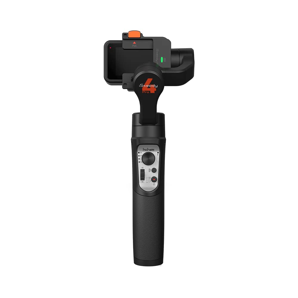 Hohem Isteady Pro 4 Gimbal Stabilizer Compatible For Gopro 11/10/9/8/7 Insta360 One R Dji Osmo Action,3-Axis Action Camera Gimbal With Splash Proof 14H Battery Video Stabilizers