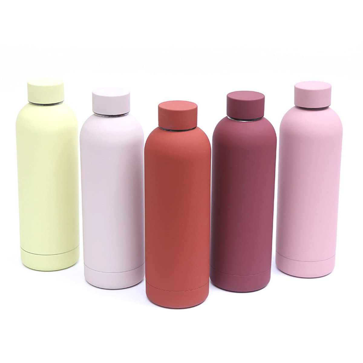 17Oz Stainless Steel Insulated Narrow Mouth Sports Water Bottle, Double Wall Cola Shape