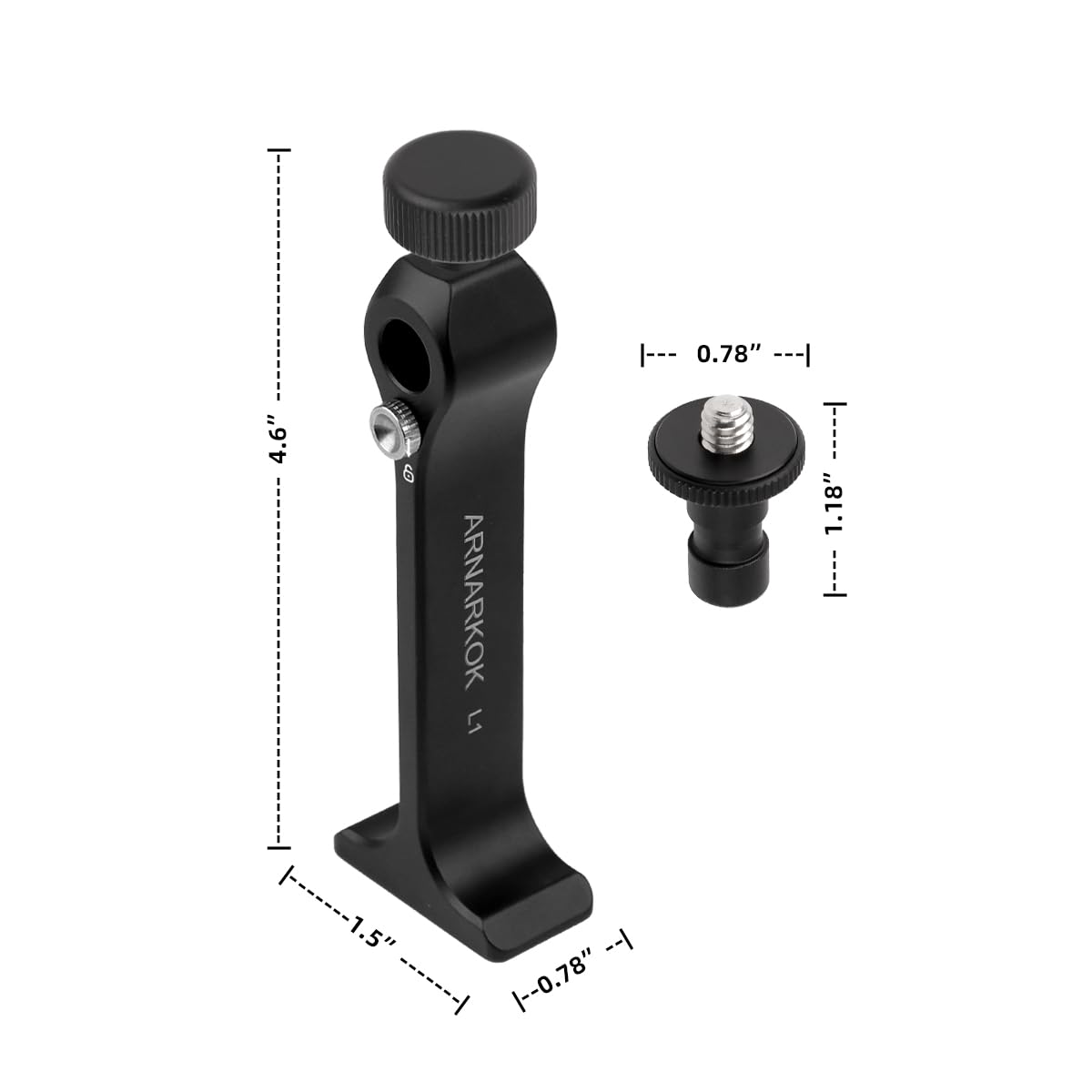 Arnarkok Binocular Tripod Mount 1/4 Inch Threading Mount, Solid Metal Binocular Tripod Adapter, Binocular Accessories