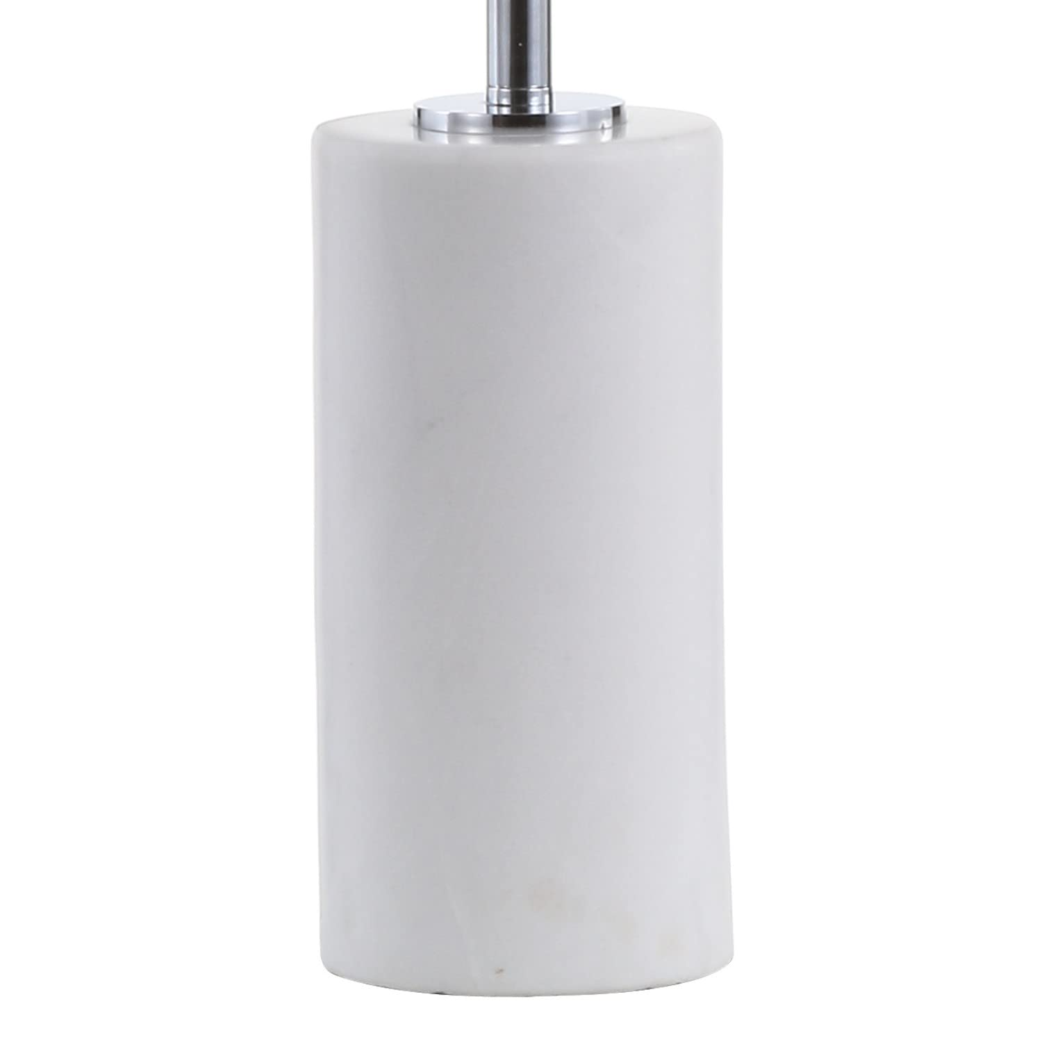 Jonathan Y Jyl2007A Aksel 25.5" Marble Led Table Lamp Contemporary Transitional Modern Bedside Desk Nightstand Lamp For Bedroom Living Room Office College Bookcase Led Bulb Included, White/Chrome