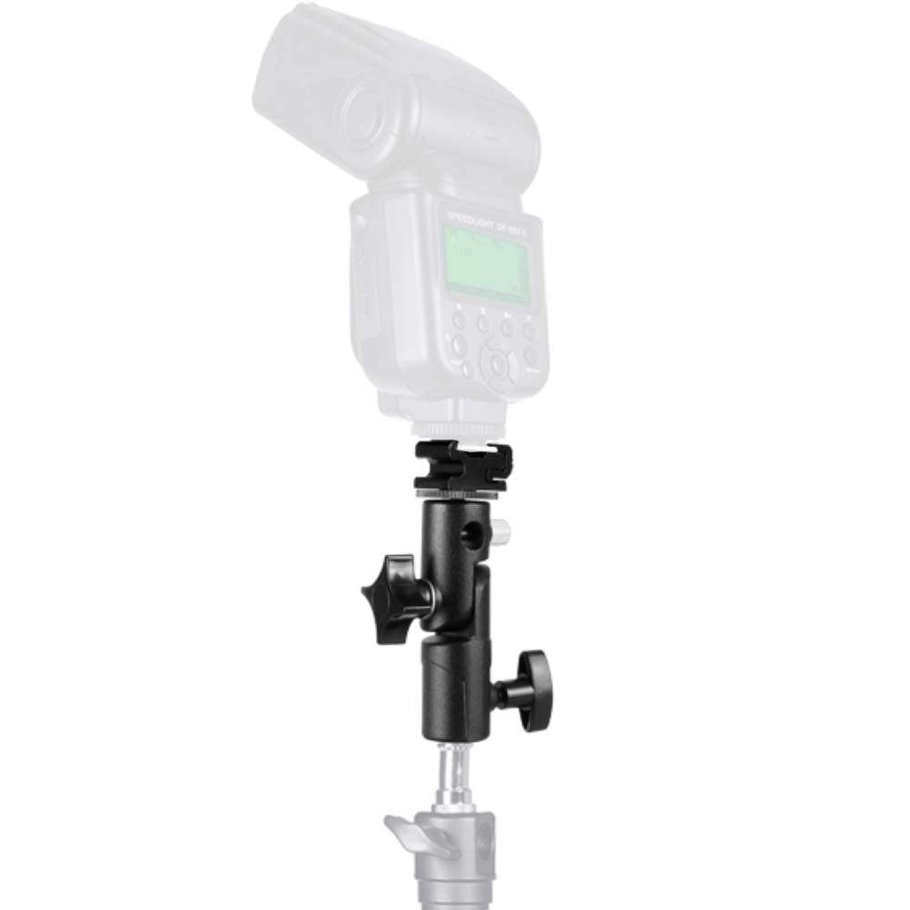 Fotyrig Camera Speedlite Flash Stand Bracket Umbrella Mount Holder Shoe Mount Compatible With Nikon Pentax Olympus Nissin Metz And Other Speedlite Flashes E Type-2 Pack